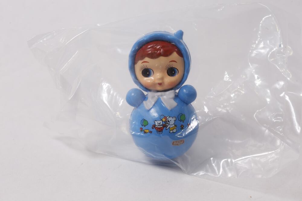 Japan Okiagari Polon-chan Blue Roly-poly Mini Doll Figurine ~ 260730-WH 467
